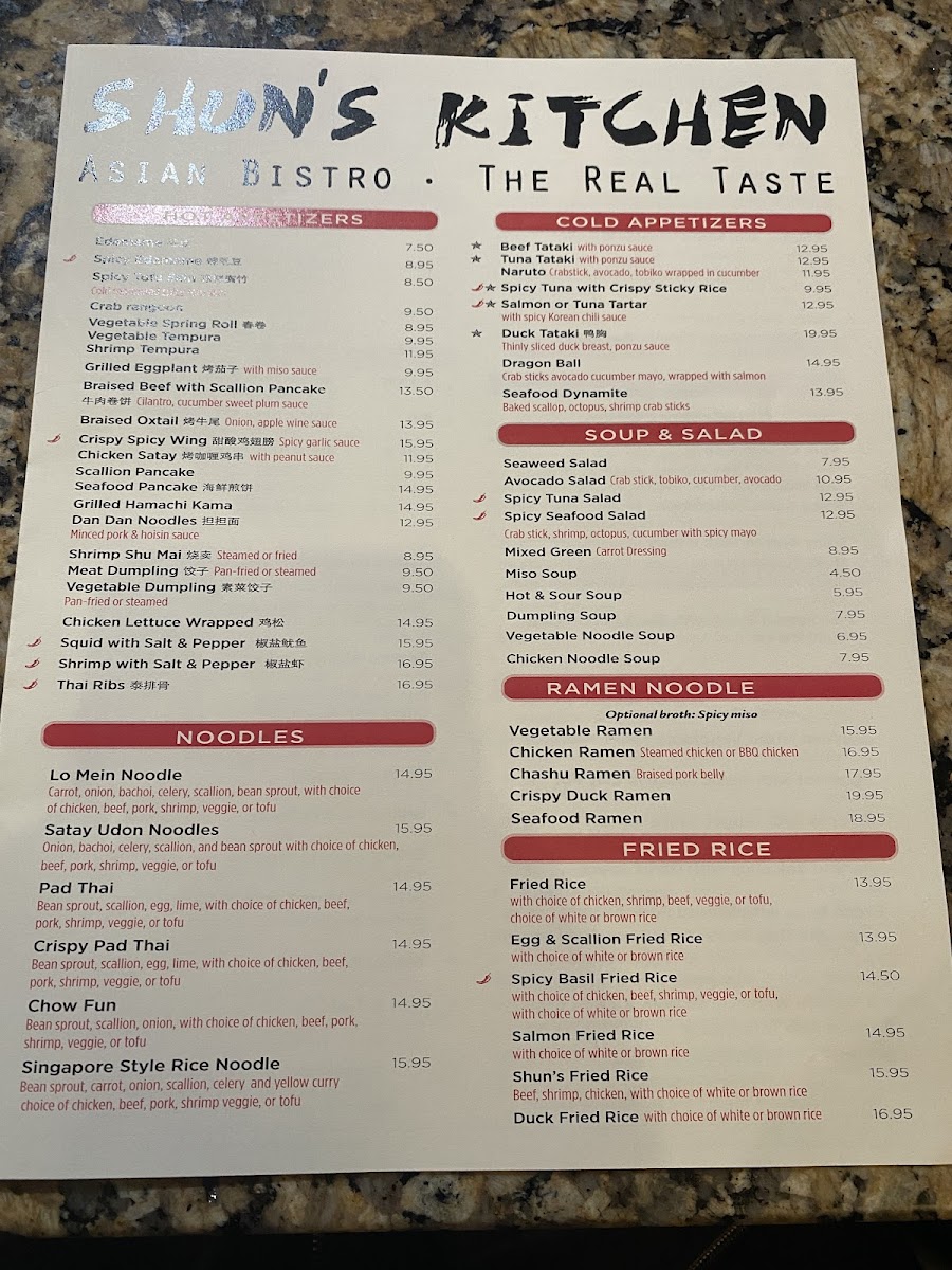 Menu Shun's Kitchen-6